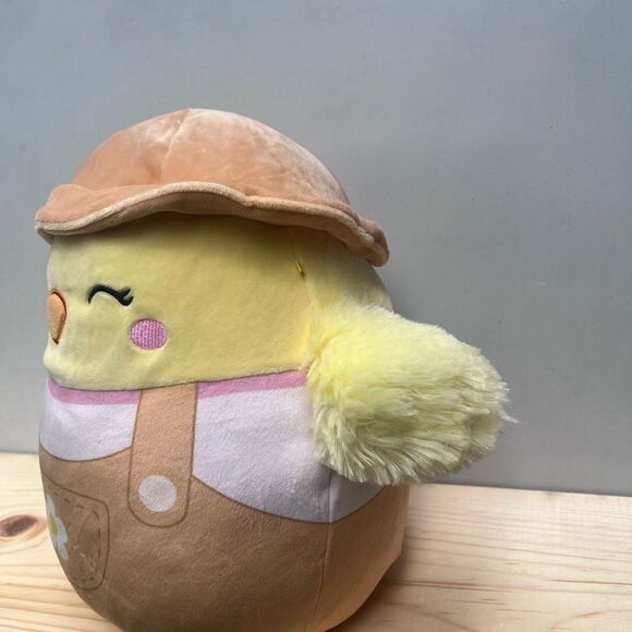 Squishmallow Aimee The Chick with Overalls & Hat 2022 Easter Stuffed Animal - Picture 2 of 4